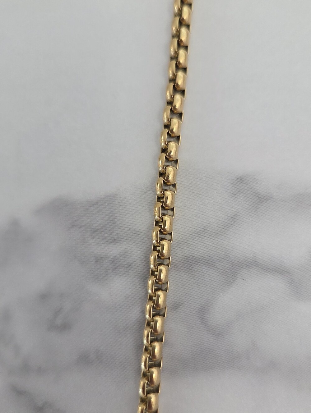 Stainless Steel Gold Plated Horseshoe Shackle Clasp Box Chain Pendant Necklace - Picture 6 of 13